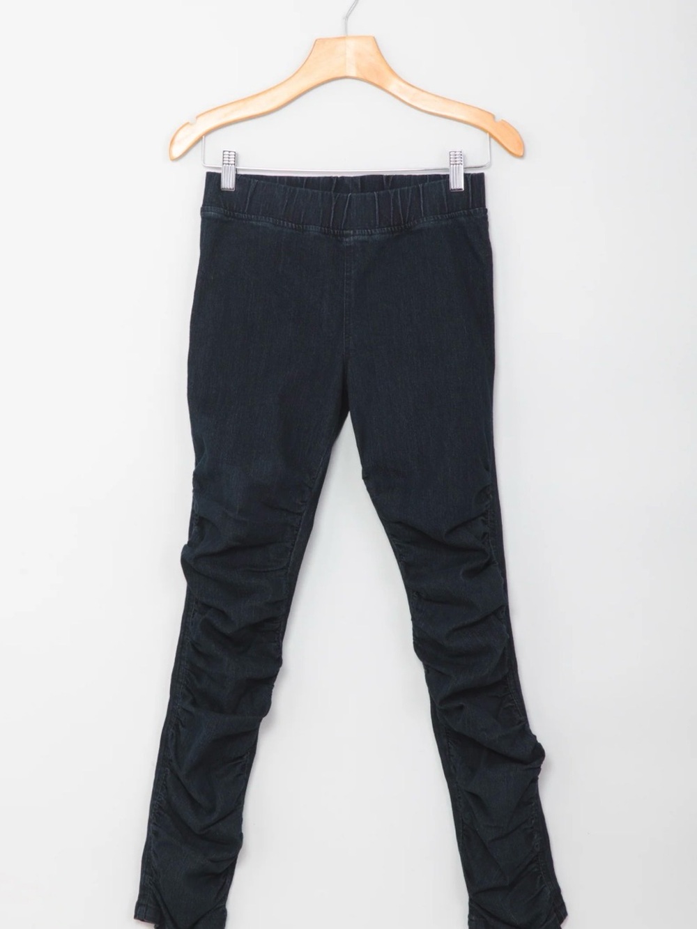 Prairie Underground ‘Glove Legging’ Black Ruched Denim Pants